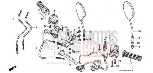 COMMUTATEUR/CABLE CB500R de 1994